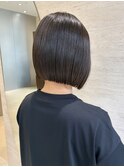 横浜丸顔面長タッセルボブレイヤーボブ切りっぱなし くびれボブ
