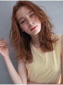 くびれ/レイヤーセミロング/マロンベージュ/髪質改善/20代30代