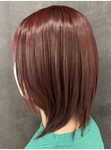 艶髪レッドブラウン
