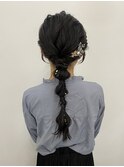 タイトポニーアレンジ