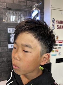 サカモト(SAKAMOTO) キッズアシメツーブロフェード