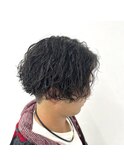 メンズセンターパート 縦落ちツイスパ ツイストスパイラル