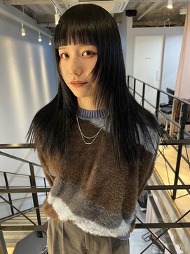 ヌープヘアーアイス(NUUP.hair ici) 20代30代アッシュグレージュミディアムウルフ伸ばしかけ抜け感