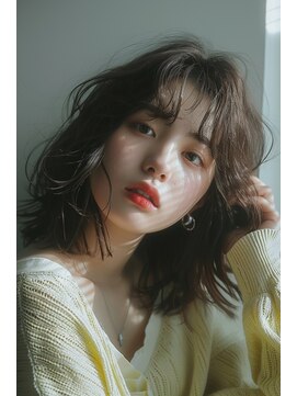 ラナ 新宿(lana) こなれミディアム/レイヤーカット/顔まわり/【lana hair 新宿】