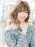 顔まわりレイヤー無造作カール小顔ボブパーマc6上尾20代30代40代