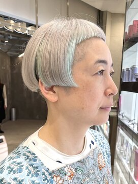 ピークアブー 原宿ハラカド(PEEK-A-BOO) ショートボブ/ショートバング/アイスミント系カラー/PEEKABOO