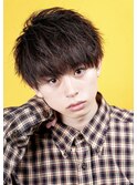 メンズ波巻きツイスパニュアンススパイラルスパイキーショート