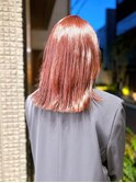 Say.ミディアム外ハネボブモーヴピンクコーラルオレンジ表参道