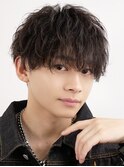 波巻きツイストスパイラルパーマラウンドマッシュ