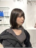 ワンカールくびれパーマ×オリーブカラー