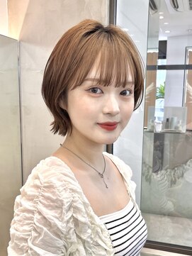 ロンドアジュール 横浜(Lond azur) ミニボブレイヤー/レイヤーカット/ウォームベージュ/顔周り/横浜