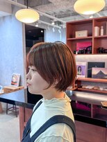 ベンジー 金山店(benji)&nbsp;ショートボブ×オレンジブラウン