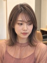 カランエノエル(Calin et Noel)&nbsp;ミディアムレイヤーくびれミディアム顔周りレイヤー髪質改善