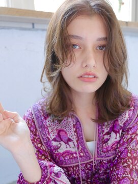 オーサム(AWESOME) S字カール×ニュアンスウェーブ○こなれセミディ