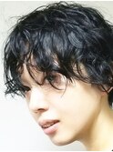 【ショート/前髪長め×黒髪×大人×パーマ×ショート】tomo