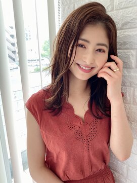 アールヘアーデザイン 藤が丘(r hair design) 藤が丘駐車場完備30代40代伸ばしかけ前髪かきあげヘア