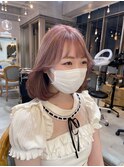 韓国Cカールボブ【マロンベージュ　Aラインボブ】