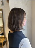 【eddie】内巻きボブ+オリーブベージュ