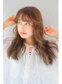 無造作ウェーブゆるふわカールハイトーンベージュ<原宿>
