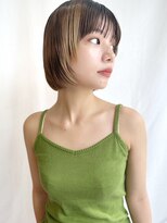 ケーツー心斎橋 クイーンズガーデン バイ ケーツー(K two QUEEN'S GARDEN by K two) ピスタチオカラー*デザインカラー*3分で巻けるボブ3*心斎橋&難波