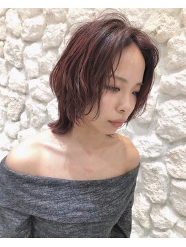 モアナ バイ ヘッドライト 沖縄東崎店(Moana by HEADLIGHT) Moana【東崎】#レイヤーボブ#ウルフカット#レッドブラウン