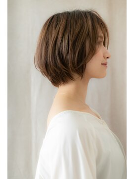 カバーヘア ブリス 戸田公園西口店(COVER HAIR bliss) かきあげ前髪こなれヘアショートボブTb2戸田公園20代30代40代