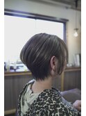 大人可愛い20代30代40代前下がりショートボブ丸みショート☆