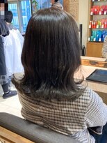 ヘアリゾート粋 ティガ 池袋店(tiga)&nbsp;外ハネミディアム/ダークグレージュ