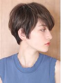大人小顔美髪イメチェンピンクブラウン切りっぱなしボブ