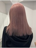 新宿ハイトーンカラーピンクベージュシアーカラー/髪質改善/艶髪