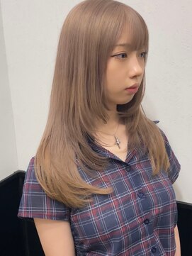 ラグナ(LAGUNA) 【レイヤーカット/ミルクティーベージュ/ロング/ブリーチ/10代】