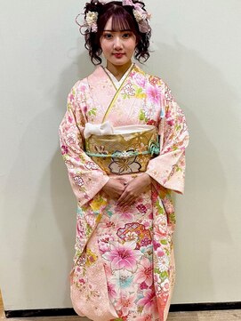 ヘアセットアップス(UP's) 可愛いを詰め込んだ☆『振袖着付け+ヘアセット』☆早朝料金無し