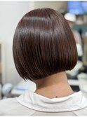切りっぱなしボブ/目指し中/逆毛あり