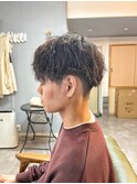 マッシュ×波巻きパーマ