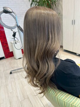 ビス リアン 川口店(Vis lien) 20代30代40代ダブルカラーブリーチ耳掛けシースルーバンク