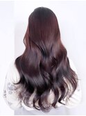 ロングくびれヘア美髪チェリーブラウン顔周りレイヤー_ba516371