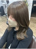髪質改善ケアカラー質感再生大人可愛いカーキオリーブグレージュ