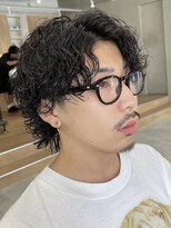 ラヴィズムバイフィフス 長岡古正寺店 長岡駅(LUVISM by fifth)&nbsp;長岡シャドウパーマ緩めスパイラルパーマ波巻きパーマッシュ30代