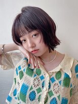 ガーデン 銀座(GARDEN) ボブ ボブレイヤー 顔周り 透明感カラー カット 前髪