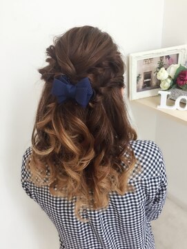 ヘアーセットサロン ピンキー(Hairset Salon Pinky) Pinky☆ナチュラルツイストハーフアップ