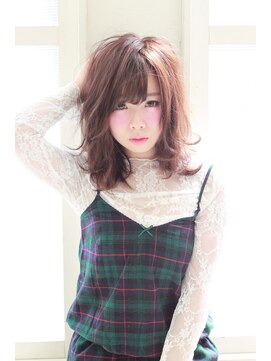 バグズ ヘアデザイン 桔梗が丘店(Baguz HAIR DESIGN) フェミニンルーズな愛され小顔ウェーブ♪