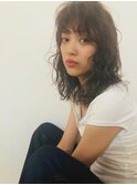 M.SLASH馬車道/個性派濡れ髪アンニュイウェーブパーマくびれヘア