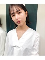 ラパンセヴェール(LA PENSEE VERT)&nbsp;シースルーバング×マロンベージュ