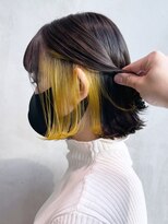 アイティーバイアルバム 八王子店(IT by ALBUM) インナーイエローボブ_Aラインボブマロンベージュ_ba323551