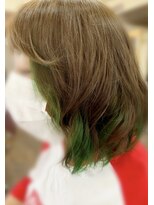 プレッソヘアー Presso hair&nbsp;夏用　インナーカラー　グリーン