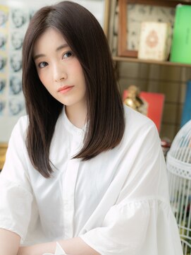 カバーヘア イヴ 戸頭店(COVER HAIR EVE) 大人かっこいいセンターパートアップパングb戸頭20代30代40代