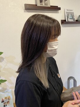 ディープ プラス ナカザキ(deep+nakazaki) オリーブグレーのインナーカラー