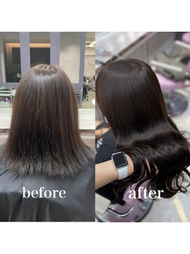 エル ヘアサロン なんば店(eL) 【韓国風モテヘア】エクステロングヘア