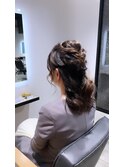 きっちりハーフアップアレンジ
