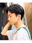 メンズカット/メンズショート/センターパート/90sカット